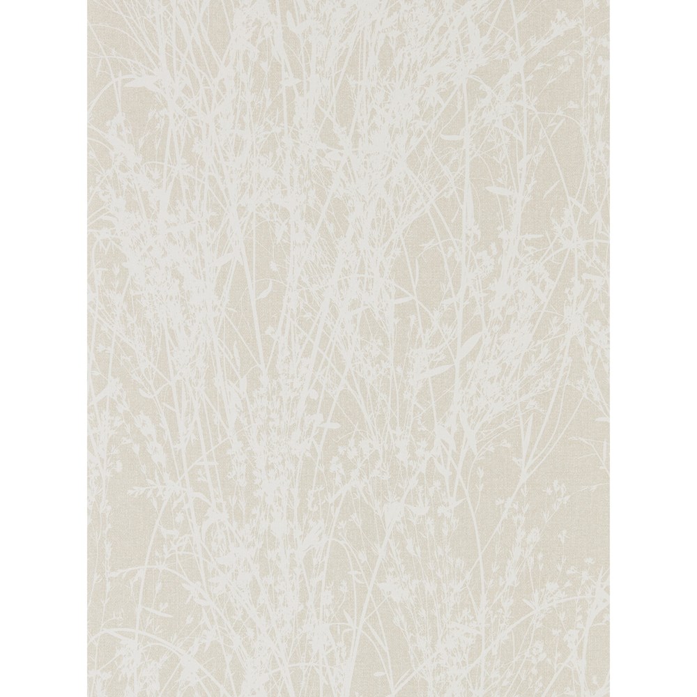 Meadow Canvas Wallpaper 215695 by Sanderson in White Parchment